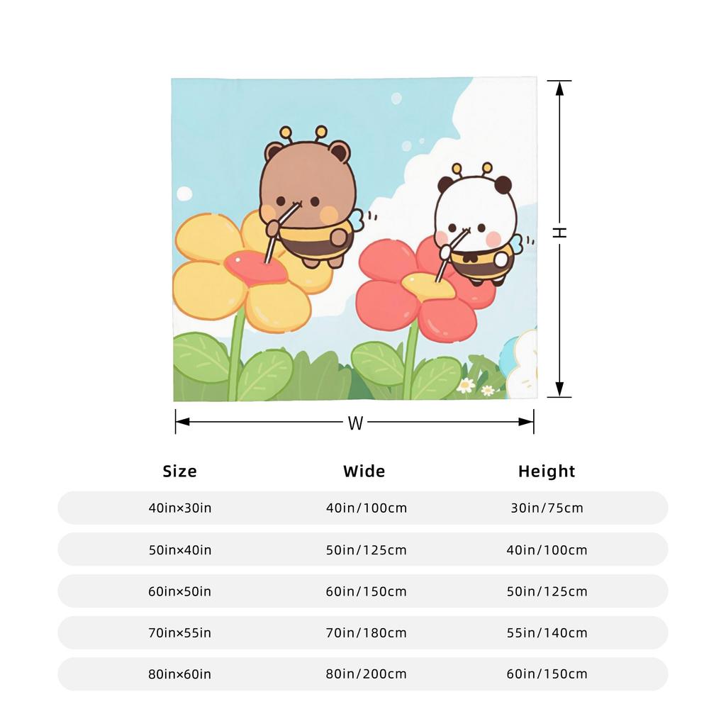 Cute Cartoon Bubu Dudu Blanket Cover Flannel Throw Blankets Summer Air Conditioning Printed Soft Warm Bedspread