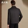 Antonio Men's Detachable Goose Down Lined Cashmere Wool Blend Business Jacket