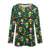 Women's Fashionable Casual Long Sleeve Crewneck Graphic Print Top for Everyday Wear