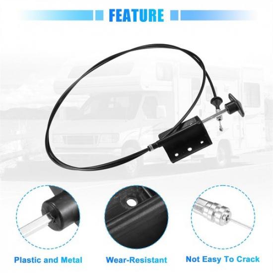 For Dodge D150 D250 W150 W250 Ramcharger 1981-1993 Hood Release Cable 55024942