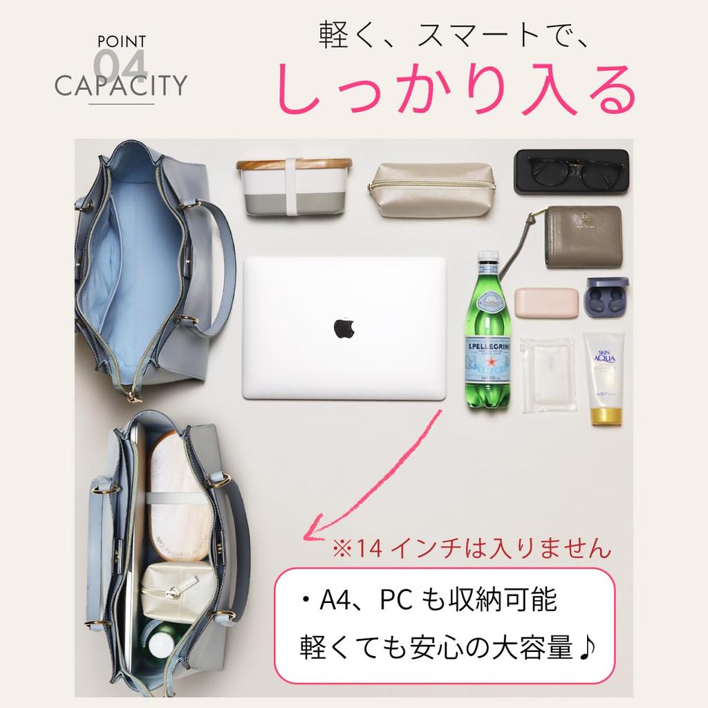 Andshin Lightweight Compact Tote Bag A0011 [ANDSHIN] A4-compatible (Nail Pink)