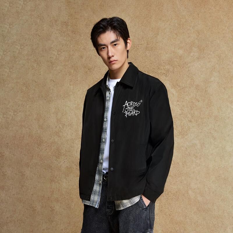 JACK&JONES Men's Printed Casual Lapel Jacket