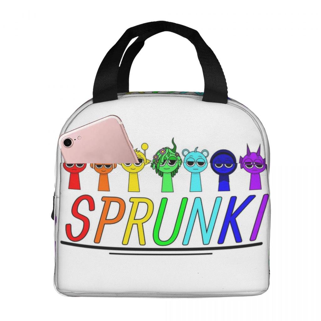 All My Sprunki Toys Game Insulated Lunch Bag for Women Kids Leakproof Food Boxes Thermal Lunch Box Tote