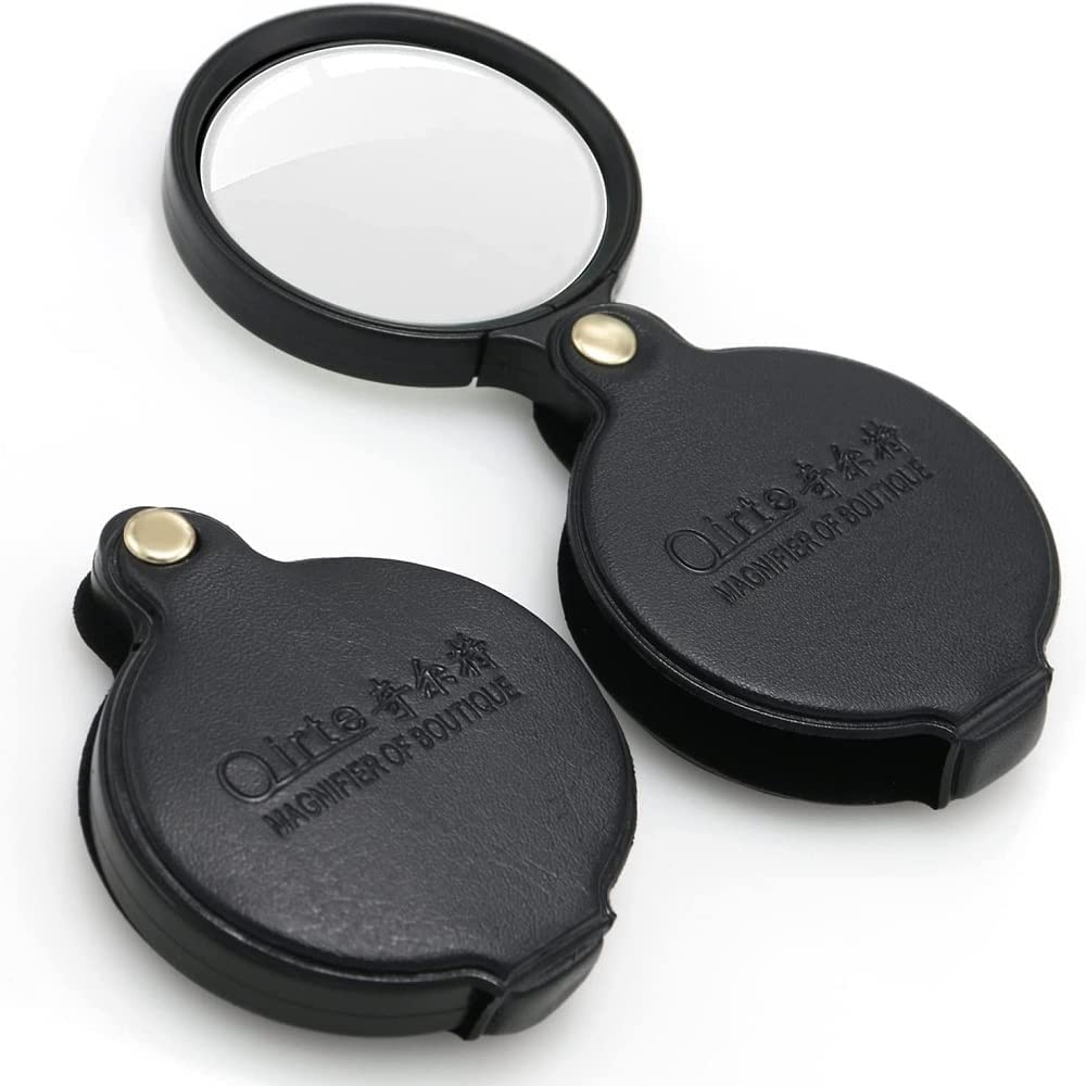 

Othmro 10x Single Magnification Lens Diameter 60mm Lens Lens 1 Piece Black Natural Light Handheld Loupe Magnifying Glass Lightweight No Clouding Less