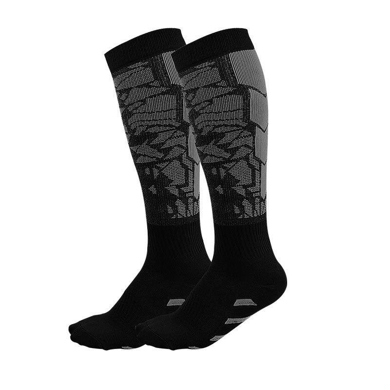 

Sports Long Tube Pressure Socks Striped Contrasting Color Breathable Skin-friendly Elastic Fit Running Cycling Leggings Socks S/M