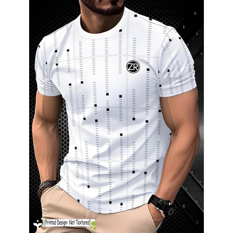 Original new men s casual trendy men s printed pattern three-dimensional short-sleeved T-shirt S