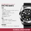 VICTORINOX DIVE PRO Stainless Steel Case Black Black Rubber Quartz Brand Black 241990 Men's Watch, (316L), Dial, Strap, Movement, Waterproof, Analog,