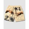 New Men's Summer Shorts Loose Luxury Shorts 3D Printing Casual Sculpture Print Harajuku Shorts Sports Quick Drying Shorts