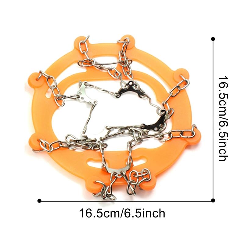 Ski Mountaineering Outdoor Ten-Tooth Ice And Snow Anti-Slip Shoe Covers Outdoor Mountaineering Crampons 10-Tooth Ice Grab