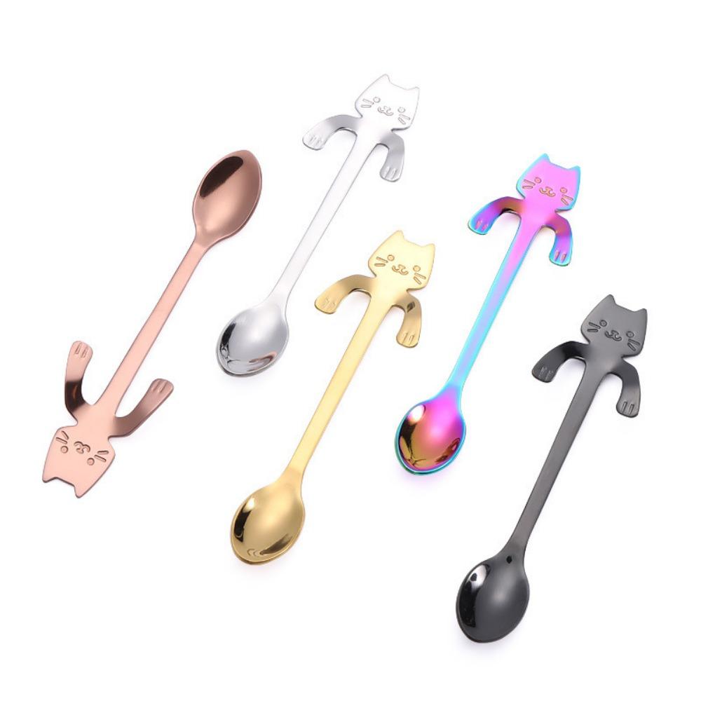 Long Handle Coffee Drinking Kitchen Gadget Stirring Spoons Teaspoon Coffee Spoon Dessert Spoon