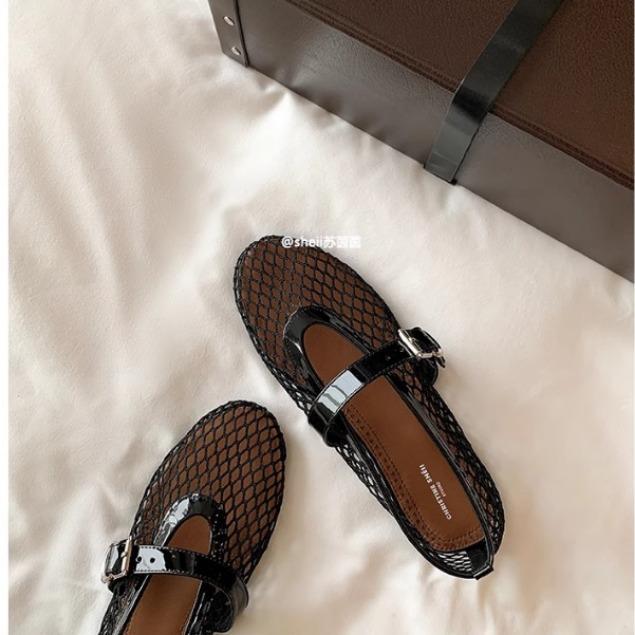 

Туфли со стразами, сетчатые, на плоской подошве, туфли Мэри Джейн, женские балетки, туфли для ужина, летние 35