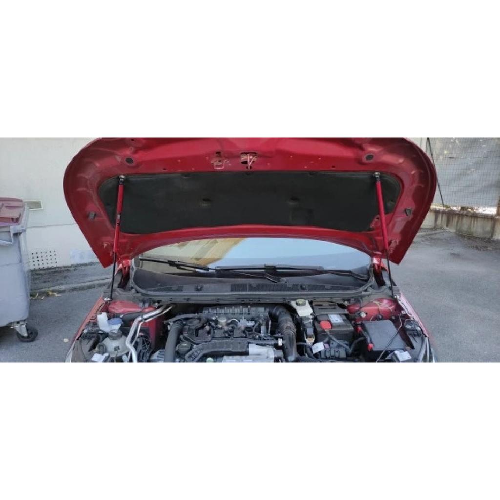 for Peugeot 308 T9 2014-2021 Front Hood Bonnet Modify Gas Struts Lift Supports Shock Dampers Absorber Rod Prop Bar Carbon Fiber