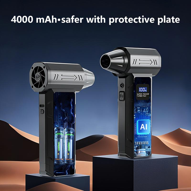 New Wireless Jet Fan Brushless Motor Turbo Air Blower For Car Cleaning With LED Light Digital Display Portable Outdoor Use