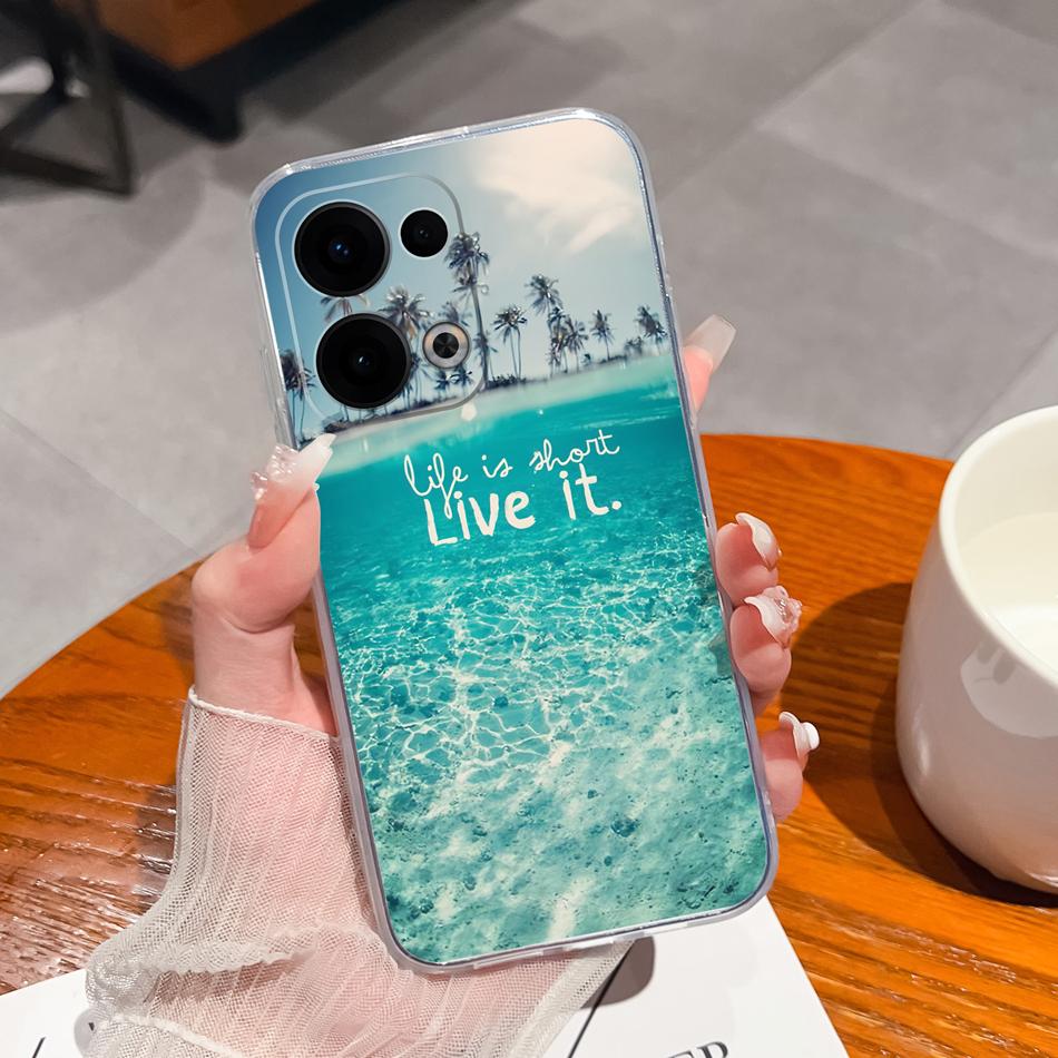 For Oppo Reno 13 Pro Case Creative Clear Soft Back Cover For Oppo Reno13 Pro 13Pro 5G TPU Slim Silicone Anti Drop Phone Cases