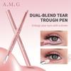 Dual-Ended Eyeshadow & Highlighter - Pink Brown Glitter Liquid Eyeliner for Beginners, Smooth Makeup Tool for Precise Eye Bag & Eye Enlargement
