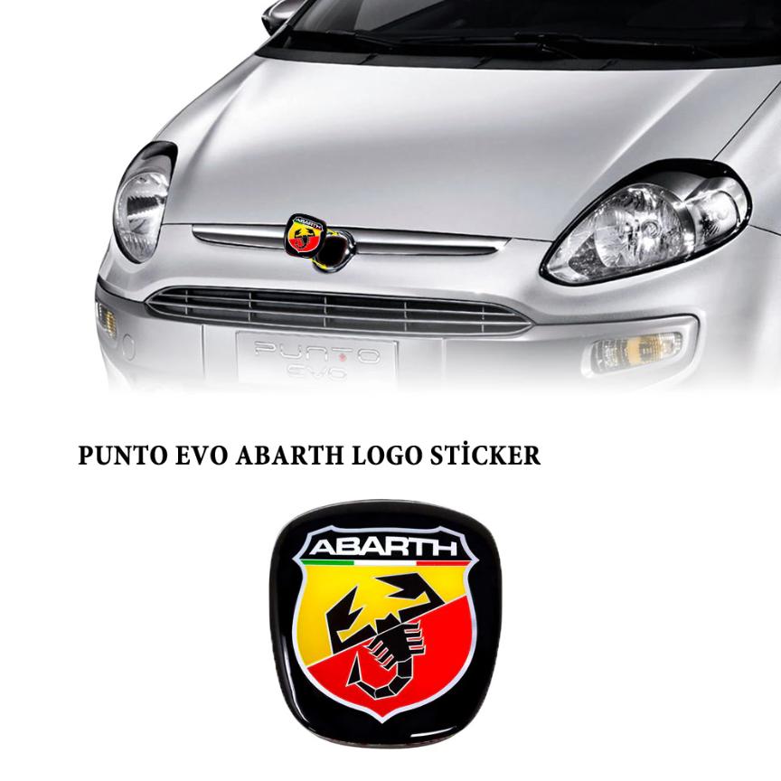

3d логотип Abarth, наклейка с логотипом, значок спереди и сзади, костюм для Punto Evo