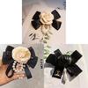 Modern Pearl Floral Pin With Butterfly Knot Design For Adult Formal Wear