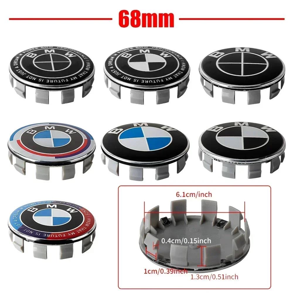 YFCD3 Car Sticker Hot For BMW 4pcs 68mm 56mm Car Cover Wheel Hub Center Caps Badge Logo Emblem For BMW M X1 X3 X5 X6 X7 1 3 4 5 6 7 Se
