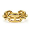 Used HERMES Scarf Ring ChÃ©ne Dunkel Metal 10.7g Gold Plating