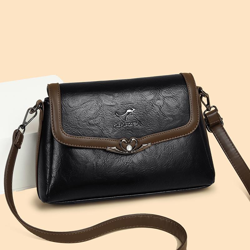 Top Quality Soft Pu Leather Female Elegant Shoulder Crossbody Bag Designer Ladies Women Casual Purses and Handbags Genuine Brand