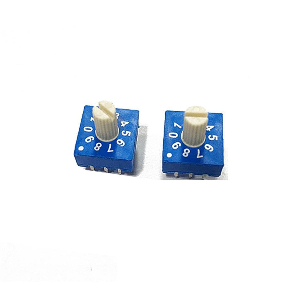 DC 24V Code Switch ERD110RS 10 bit 0-9 3:3 Rotary Encoder With Handle 25mA Encoding Switch 10x10mm