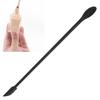 Spatule de Maquillage Outil Double Face Silicone Mini Allongée Fine Spatule à Confiture (Noir)