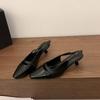 Spring and summer 2025 niche retro versatile thin heel medium heel kitten heel simple square head sandals women's wine glass heel