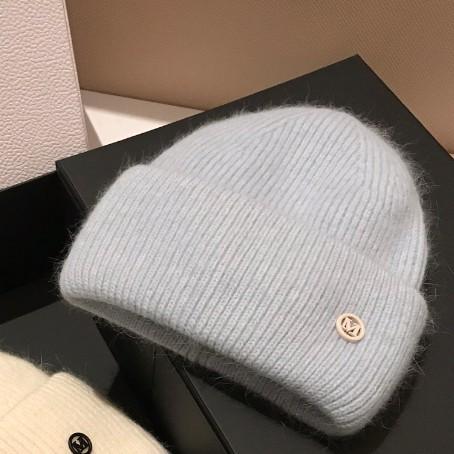 Japan's high-end new rabbit fur white wool hat women's tide autumn and winter cold hat thermal cover knitted hat