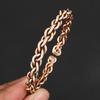 Handmade Pure Copper Magnetic Therapy Bracelet Braided Adjustable Cuff Bangle for Arthritis Pain Relief, Vintage Viking Style Jewelry for Men & Women