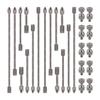 Brass Nickel Plated Misting Nozzle and 51/98/146/185cm Extension Rod 3/16"Threaded Stainless Steel Pole 360° Universal Connector