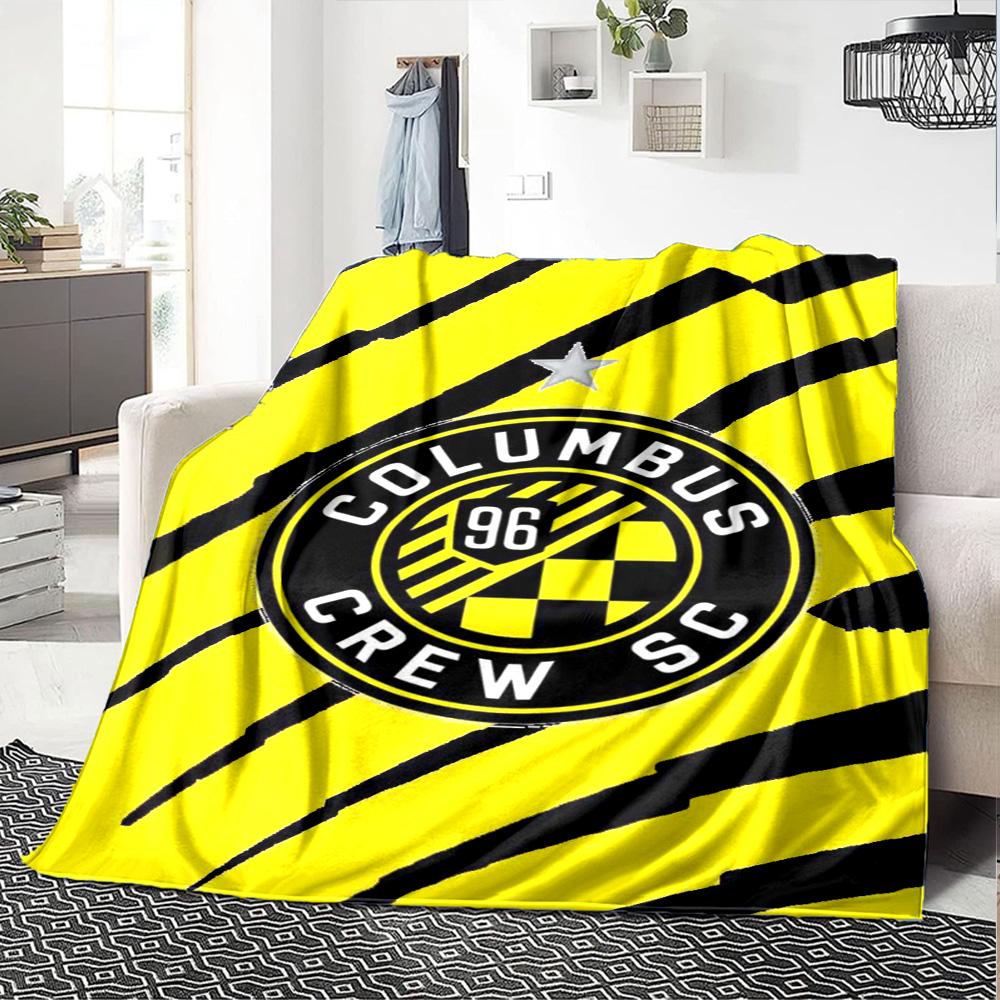 Columbus Crew SC Print Flannel Blanket High Quality Warm Comfortable Cover for All Seasons Perfect for Gifts Home Decor