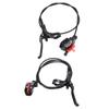 Hydraulic Disc Brake Set Aluminum Alloy 4 Piston Front and Rear Bilateral Hydraulic Brake for Mountain Bike Black