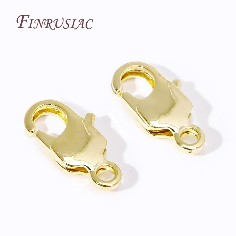 DIY Jewelry Accessories 5/10Pcs Lobster Clasps 18K Gold Plated Connecting Clasp For Necklaces Bracelets Jewelry Making Supplies