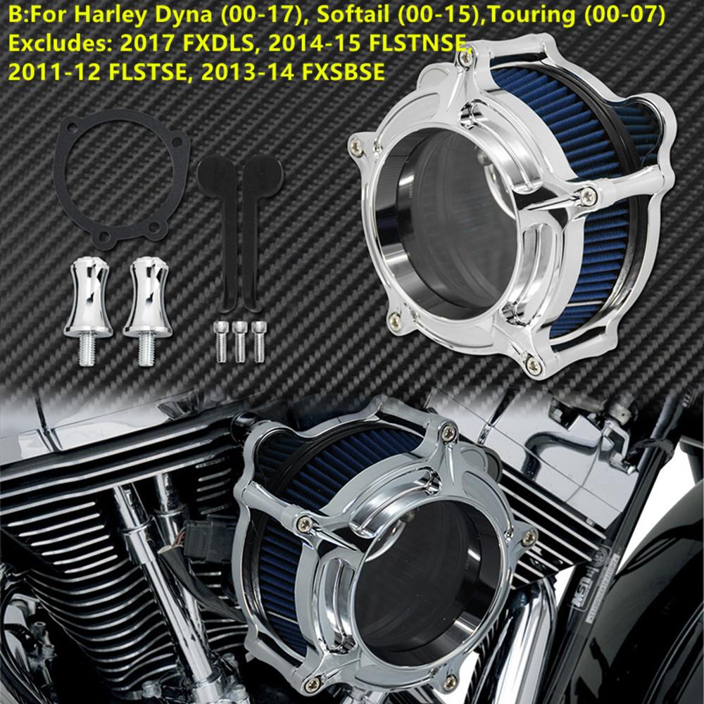 Motorcycle Air Cleaner Intake Filter Chrome For Harley Sportster XL48 Dyna FXDLS Touring Electra Road Glide Softail FLSTNSE