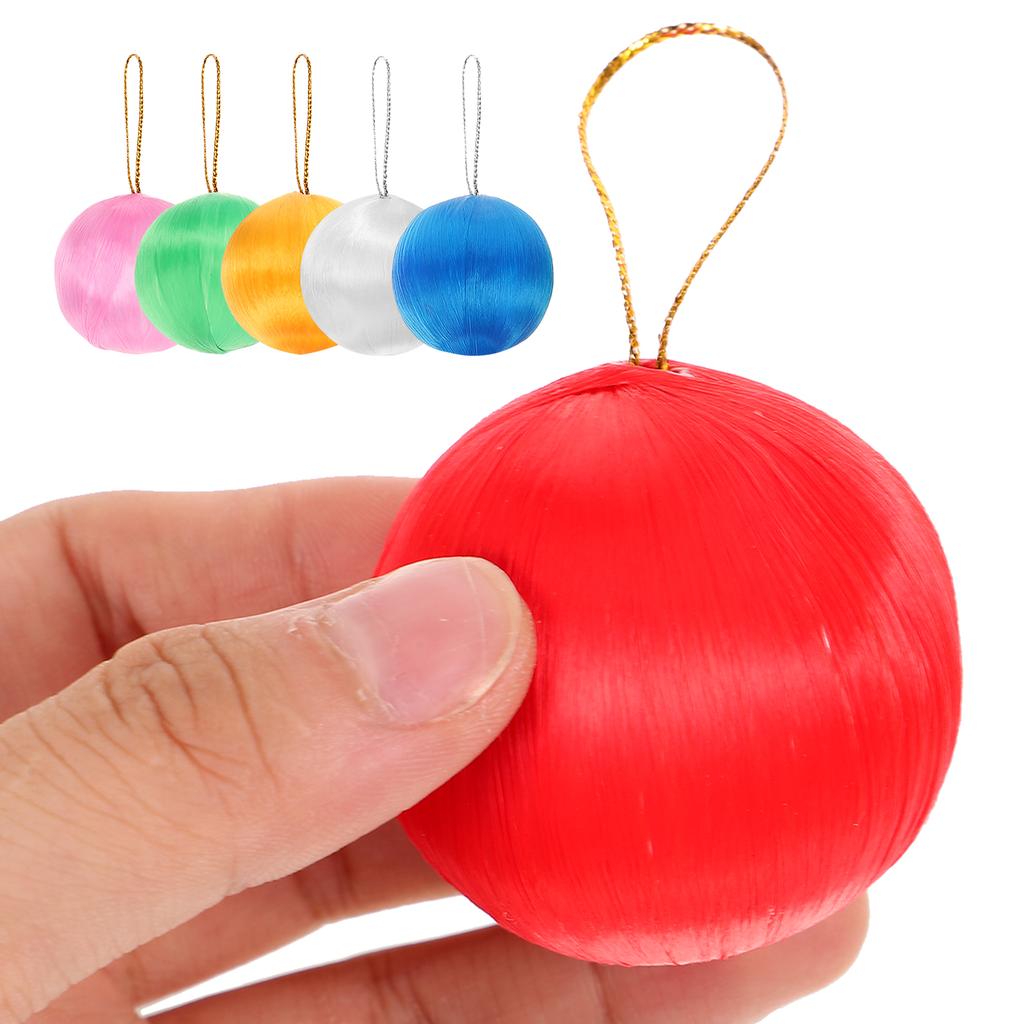 30Pcs Reusable Christmas Tree Decorations Snowball Pendant Silk Ball Holiday Ornament for Office Home Party Setup