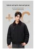Men's Trendy Winter Short Lapel Down Jacket - Loose Fit, High-Quality White Duck Down, Solid Color 