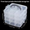1PC Small Three-layer Portable Removable Storage Box Hardware Tool Combination Sorting Box Toy Storage Box