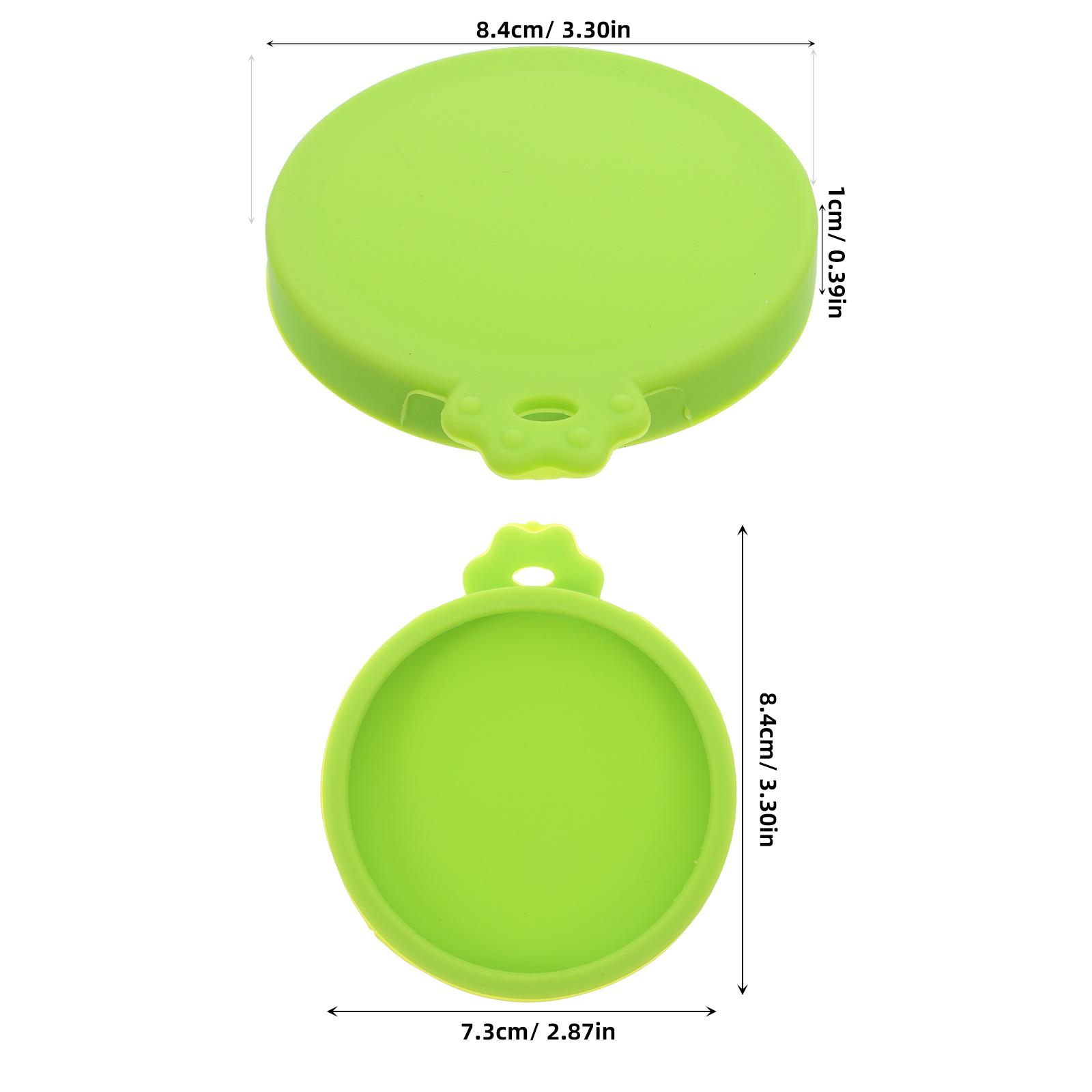 

Reusable Silicone Can Lids Wide Mouth Jar Covers Soda Can Cat Food Beverage Fresh Keeping Jars Lids Cup Covers for Drinks зелений