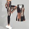 Graphic and Text Pattern Print Yoga Outfit for Women Fashion Workout Leggings Fitness Sports Casual Yoga Set Sports Suit