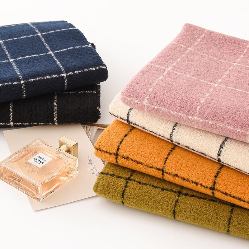 New plaid printing scarf women's autumn and winter versatile imitation cashmere scarf couple warm shawl men
