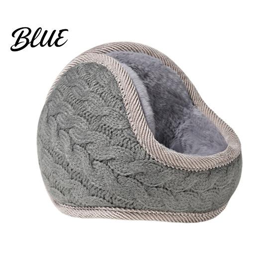 Cozy Ear Protectors Winter Muffs for Women Men Foldable Earmuffs with Thickened Warm Plush Lining Soft Knit Thermal Warmers Outdoor Sports
