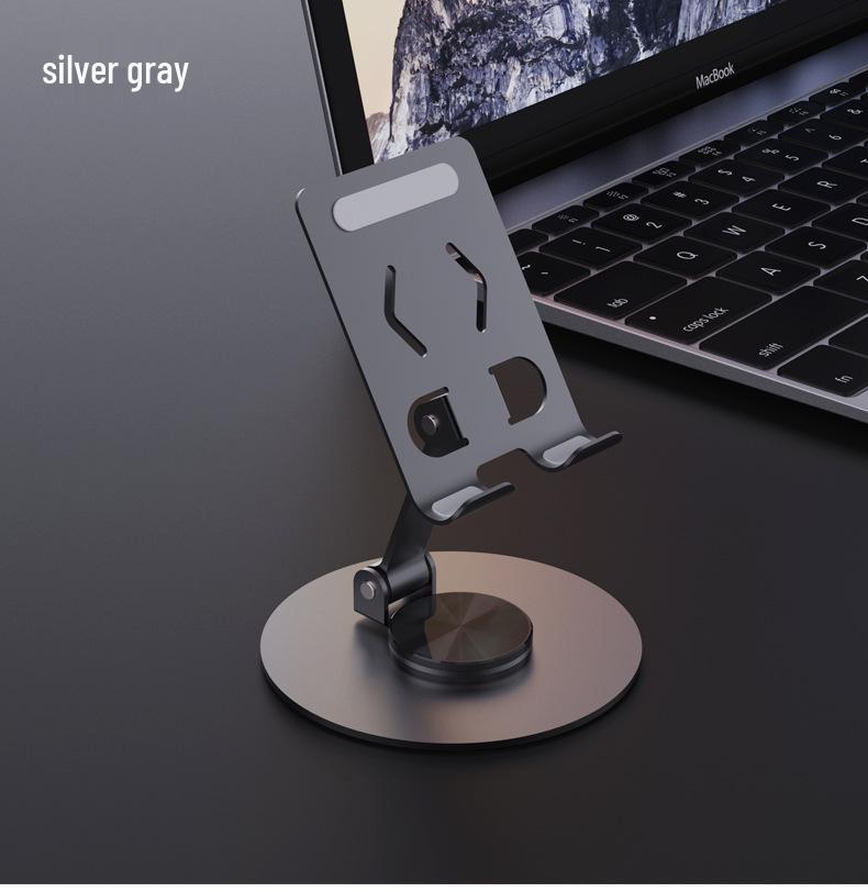 360° Rotating Aluminum Desktop Phone Holder - Foldable & Multifunctional Stand, Perfect Creative Gift
