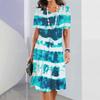 Nové dámské šaty Grafický potisk Elegantní a krásné Midi šaty Plus size Dámské Letní Jednodílné šaty