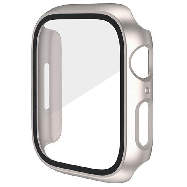 Gehärtetes Glas+Hülle für Apple Watch 46mm 44mm 45mm 41mm 40mm 42mm Displayschutz für iwatch Serie 10 9 8 7 6 SE 5 Zubehör