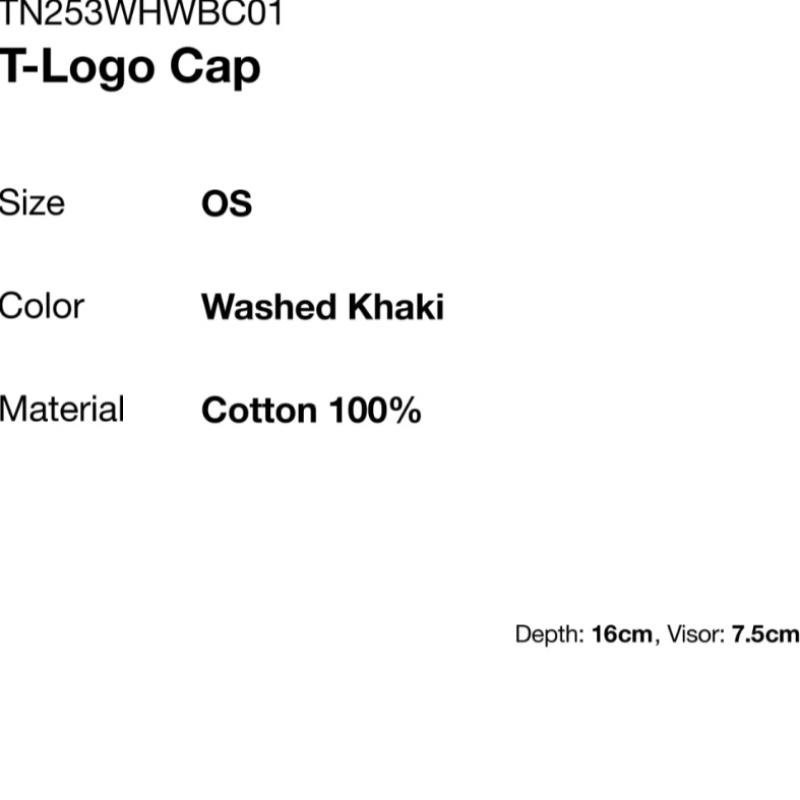 ThisisneverThaT T Logo Cap Washed Khaki