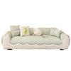 Nordic Small Fresh Solid Color Sofa Cushion Summer Cool Feeling Knitted Straight Row Machine Washable Non-Slip Sofa Cover Backrest Towel