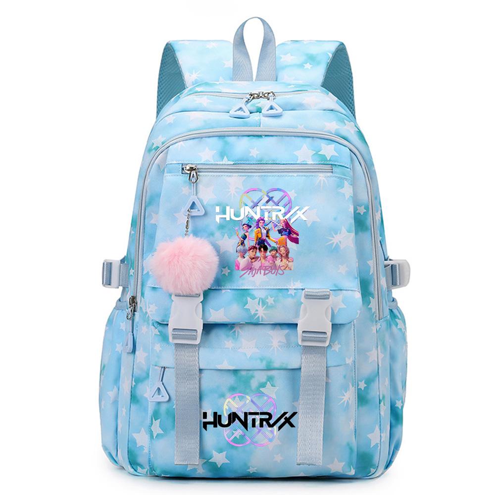 Cartoon Anime K-Pop Demon Hunters Printed Backpack Large Capacity Bookbag Laptop Unisex Student Boy Girl School Bag Large Capacity Travel Outdoor Bag