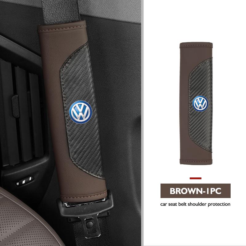 1PC Car Shoulder Protection Texture Seat Belt Protective Cover For Volkswagen VW Polo Jetta Sagitar Magotan Passat B5 B6 B7 CC Zg9