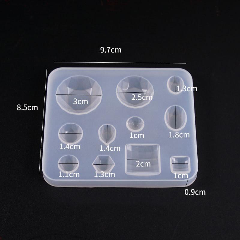 Cute Beads Cube Triangle Silicone Mold For Jewelry Earrings Pendant Making Resin UV Epoxy Resin Molds Crafts DIY Tool
