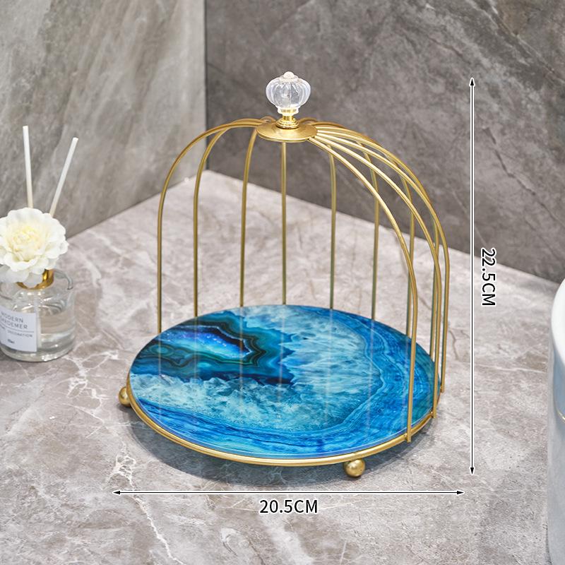 Nordic Vanity Table Birdcage Shelf Makeup Storage Box for Bathroom